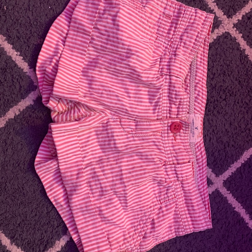 Striped cloth shorts